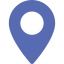 A blue icon featuring a map symbol, representing navigation or location.